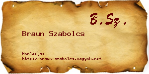 Braun Szabolcs névjegykártya
